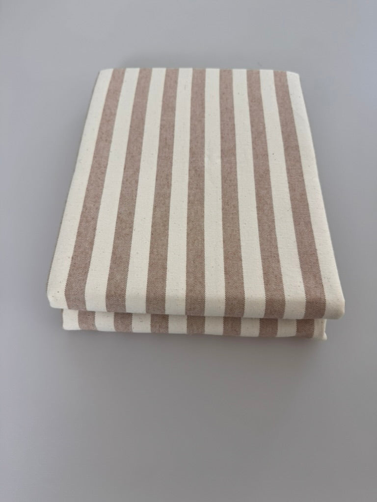 Striped linen tablecloth