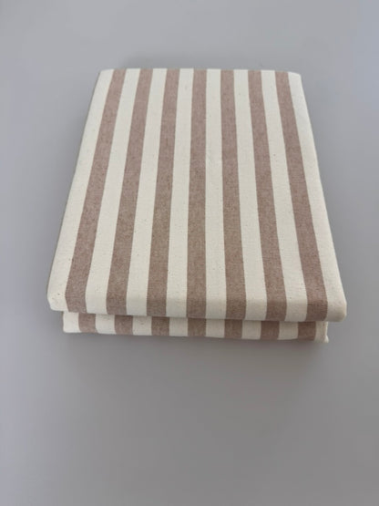 Striped linen tablecloth