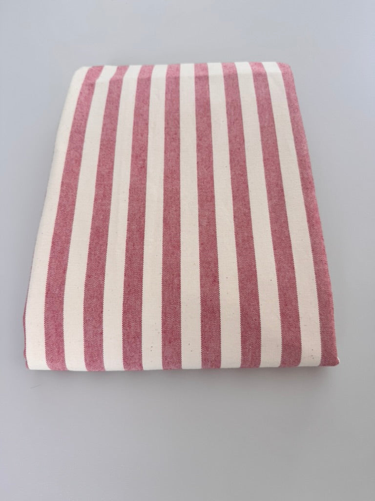 Striped linen tablecloth