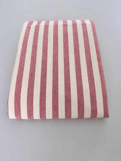 Striped linen tablecloth