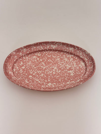 Extra large serving plate in splatter