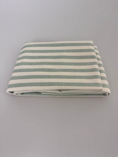 Striped linen tablecloth