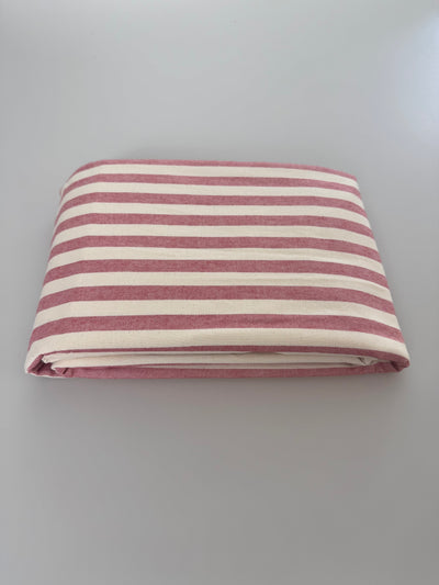 Striped linen tablecloth
