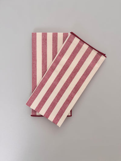Striped linen napkin (x2)